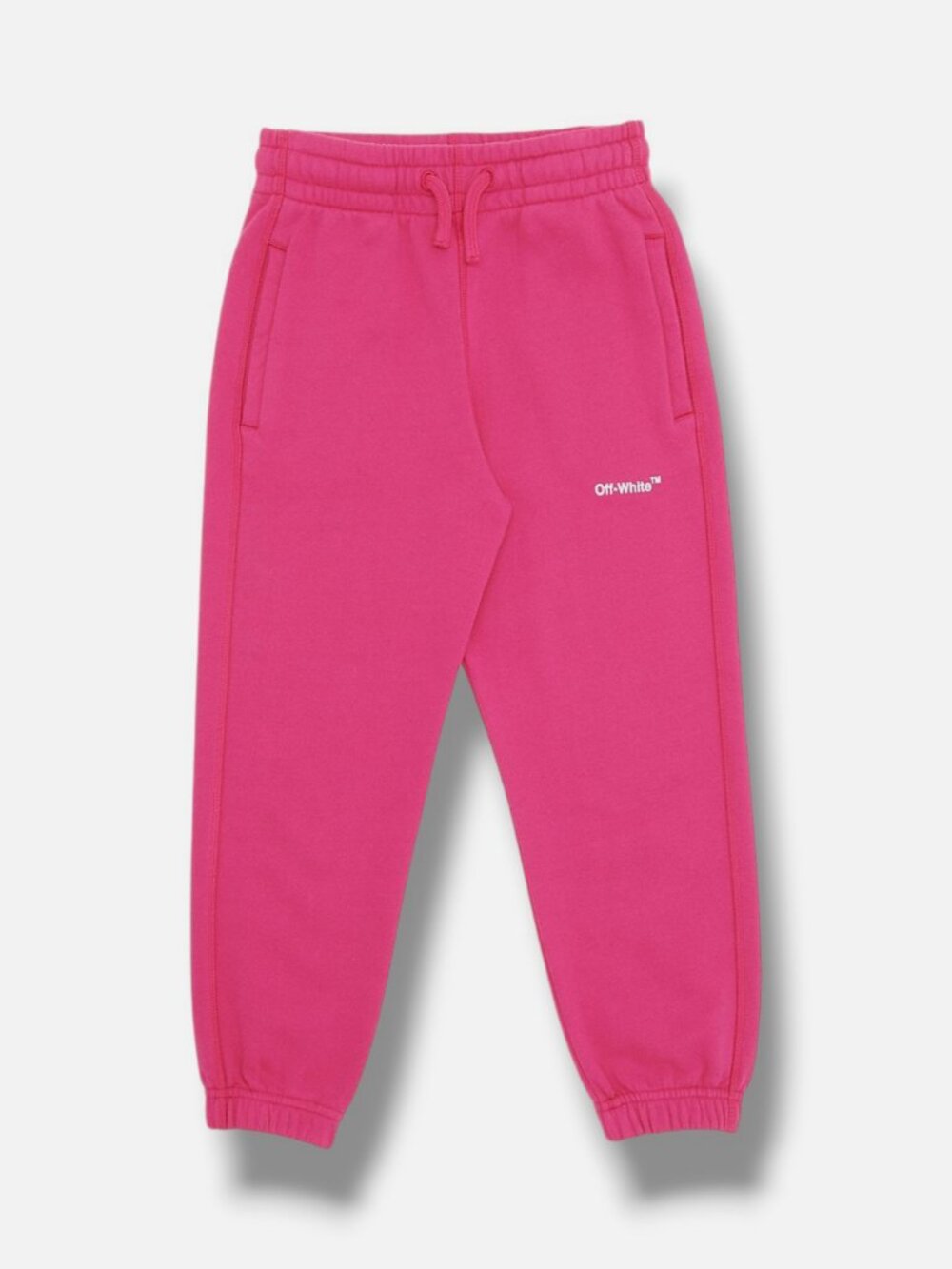 OFF WHITE Kids Girl's Pink Sweatshirt with Closed Hem Fleece Sweatpant Size 10